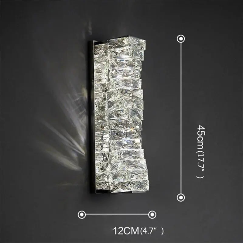 AIGESI Luxury Art Bedroom Crystal LED Bed Wall Lamp High-End Living Room Background Wall Lamp Personality Creative Aisle Light tableandwalllamps