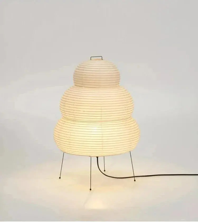 Japanese-style LED Rice Paper Table Lamp, Noguchi Three-tone Light Eye Protection Japanese Lamp, Living Room, Hotel Bedroom, Bed tableandwalllamps