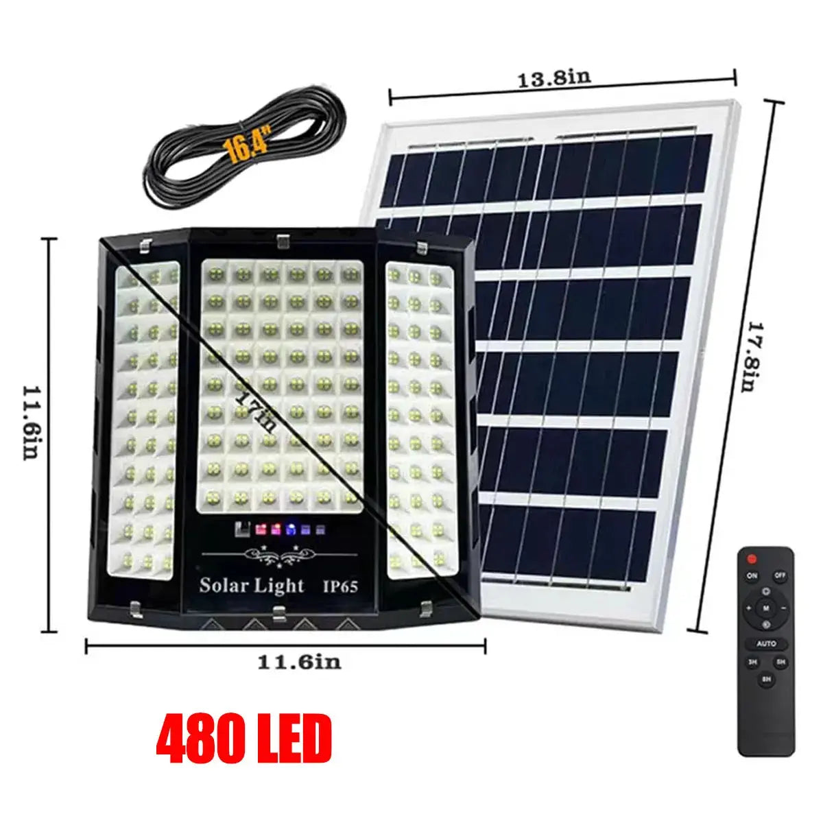 Solar Garden Lights Outdoor Waterproof with Motion Sensor and Remote Solar Street Lamp Security Lights for Parking Yard tableandwalllamps