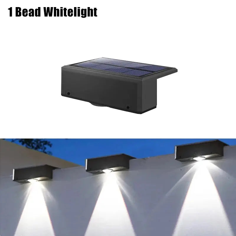 1/2/4/6 Pcs Outdoor Solar Wall Light Waterproof Fence Lamp Ultra Strong Spotlight Illumination for Garden Fence or Exterior Wall tableandwalllamps