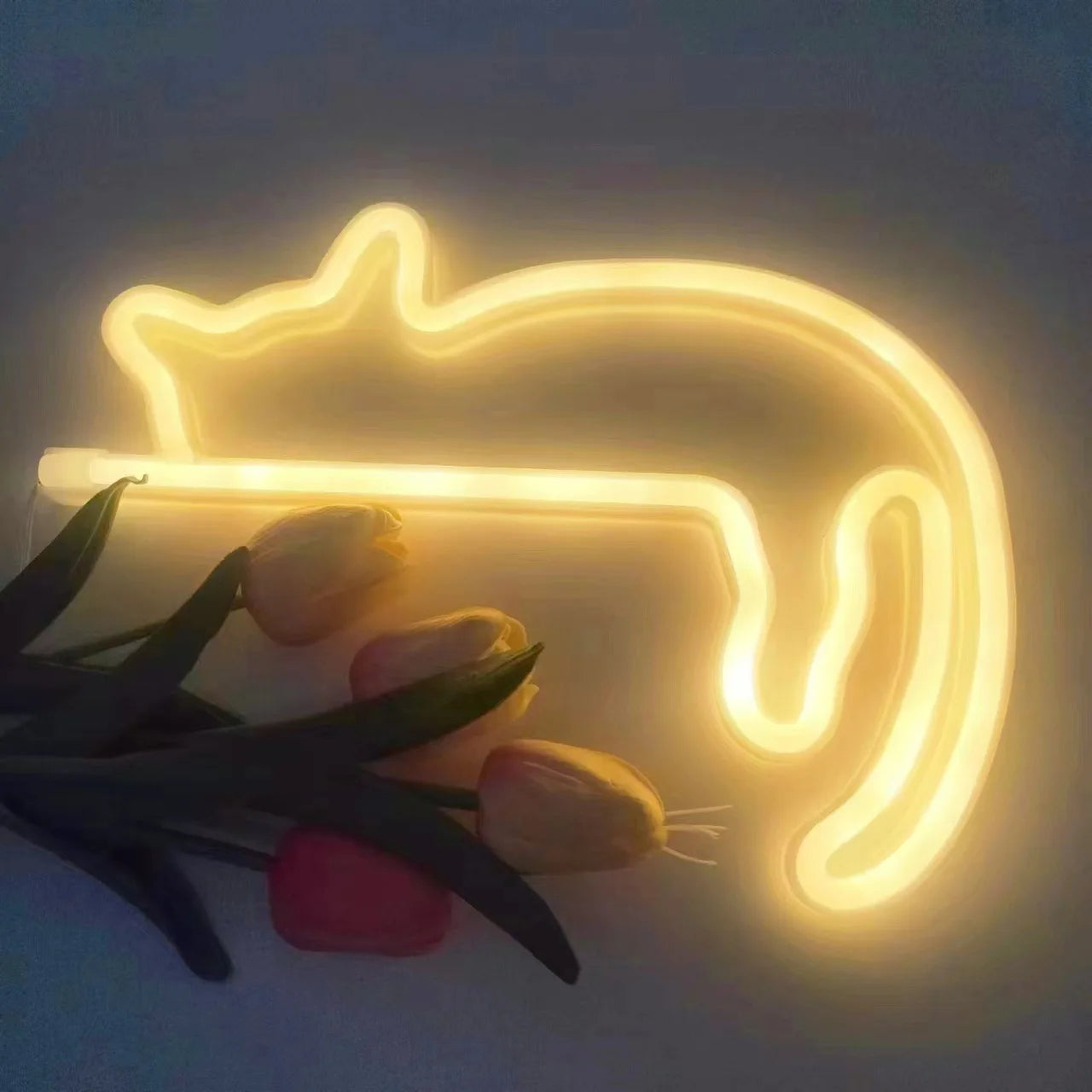 Cat Neon Sign for Wall Decor Led Light Up Sign Decor Pet Store Animal Club USB for Room Wall Home Party Birthday Gift tableandwalllamps