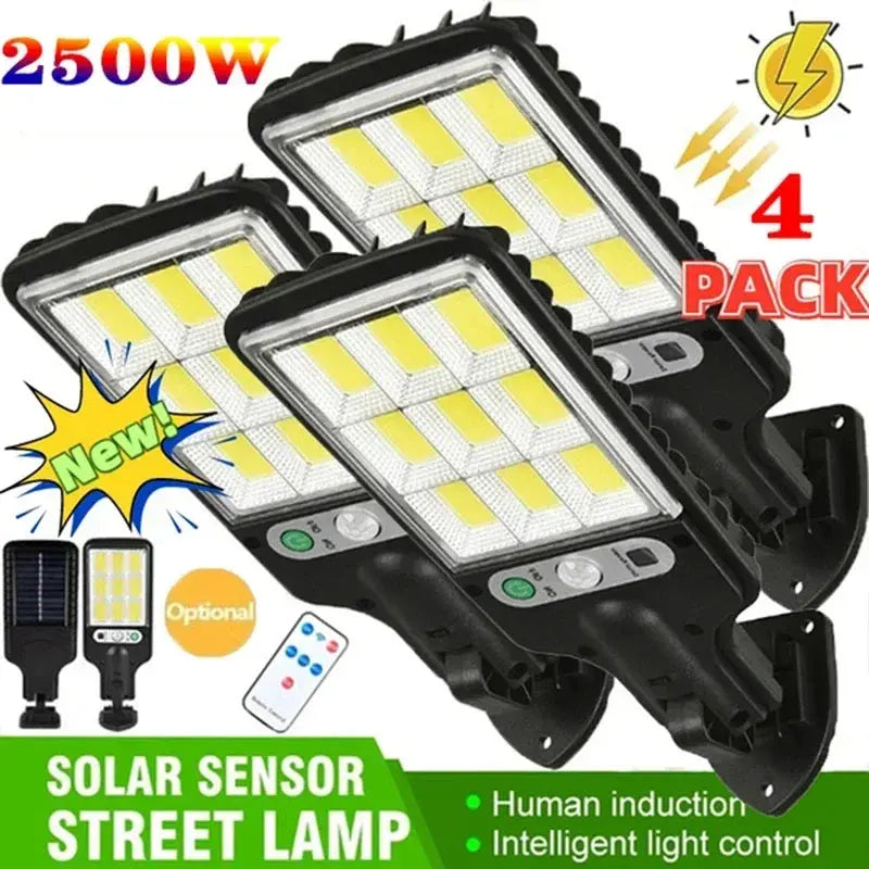 Solar Street Lights Outdoor 2500W Solar Lamp With 3 Light Mode Waterproof Motion Sensor Security Lamp for Garden Patio Path Yard tableandwalllamps