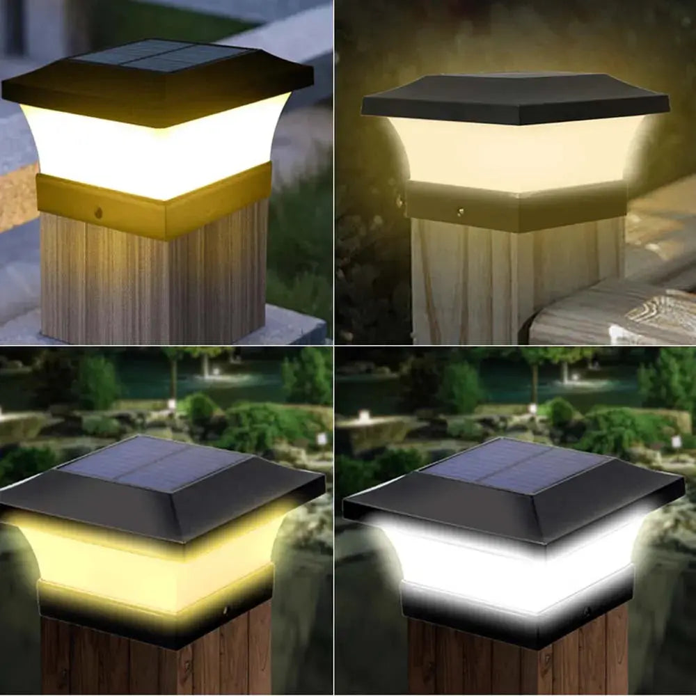 1-4pcs Solar Light Outdoor LED Post Deck Cap Fence Landscape Lamp Waterproof IP65 Garden Gate Solar Powered Lamp Decoration tableandwalllamps