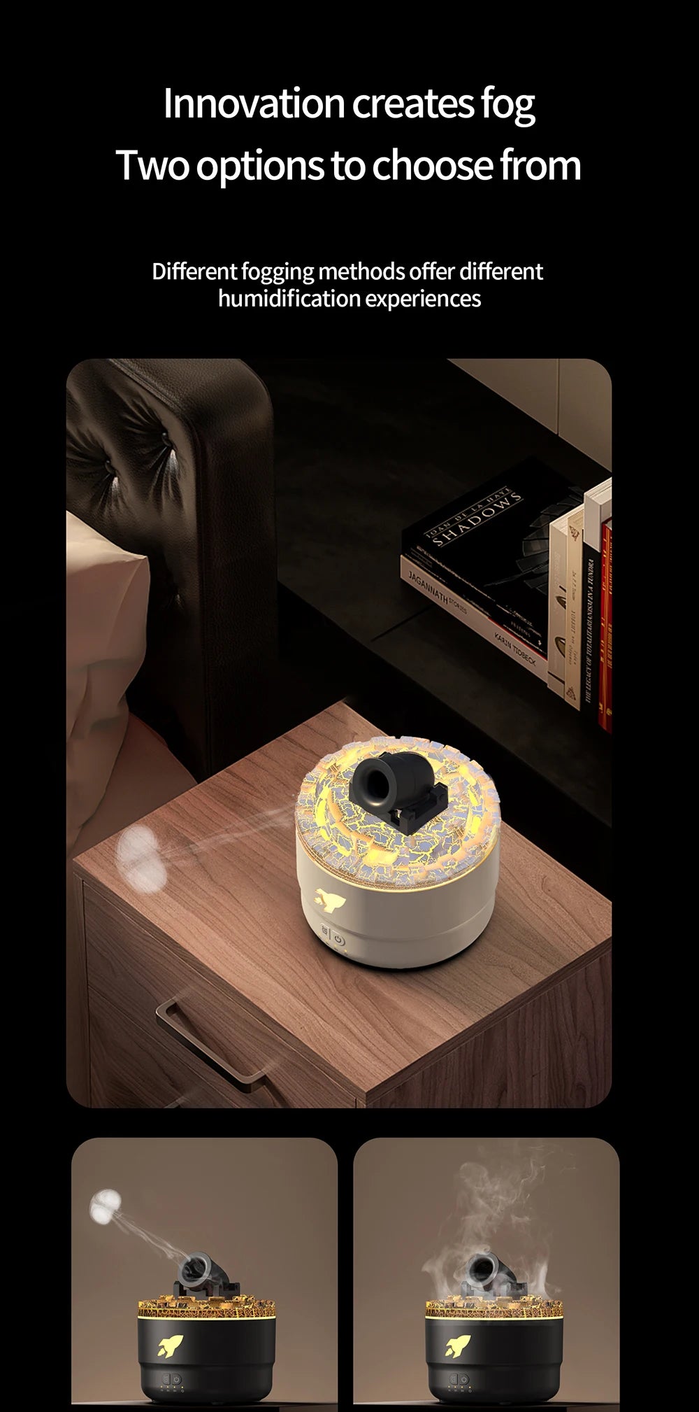 2024 New Creative Fort Aromatherapy Machine Household Lava Crack Humidifier Hotel Essential Oil Diffuser Aromatherapy Machine tableandwalllamps