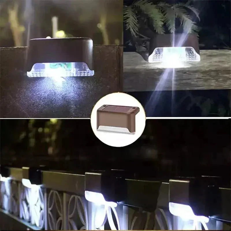 1/4/8/12/pcs Solar LED Lights Outdoor Garden Light Deck Lamp Solar Stairs Light Waterproof Solar Step Lamp Patio Garden Decor tableandwalllamps