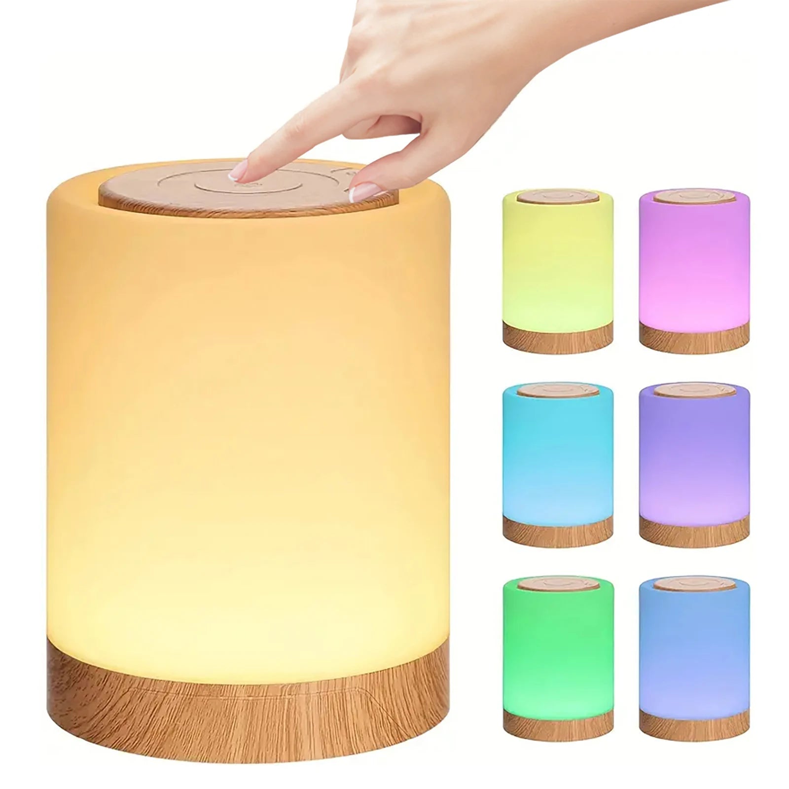 Smart LED Night Light,Portable Touch Control Table Lamp,USB Rechargeable RGB Changing room decor for Kids Bedroom Camping tableandwalllamps