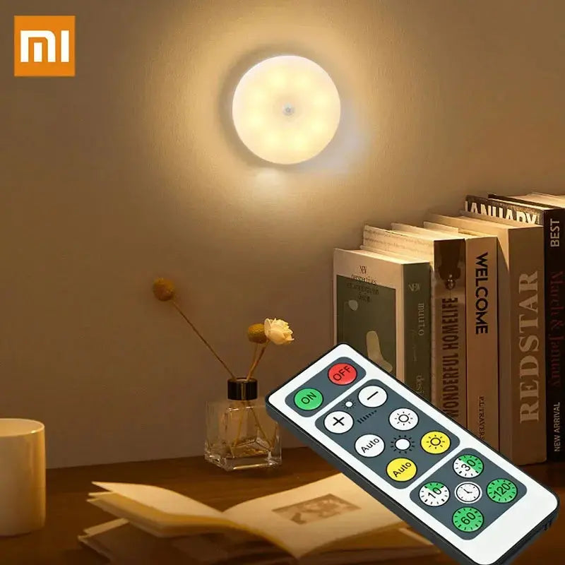 Xiaomi Night Lamp With Motion Sensor Rechargeable LED USB Wireless Light 3 Colors Remote Control For Room Bedside Table Kitchen tableandwalllamps