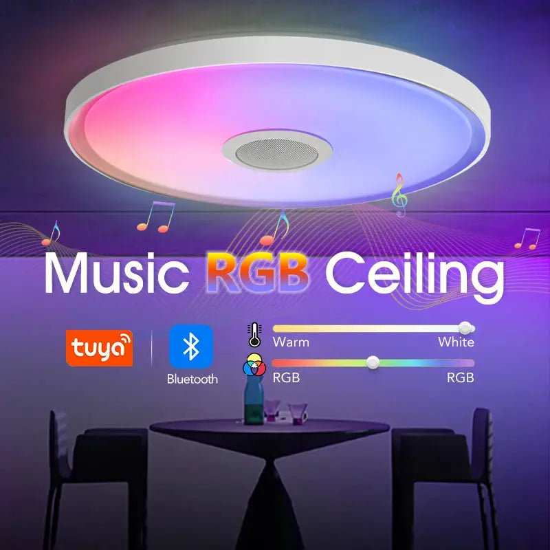 Modern Ceiling Light Tuya Smart Light 220V Music Light Dimmable Remote Control Home Lighting For Bedrooms And Living Rooms tableandwalllamps