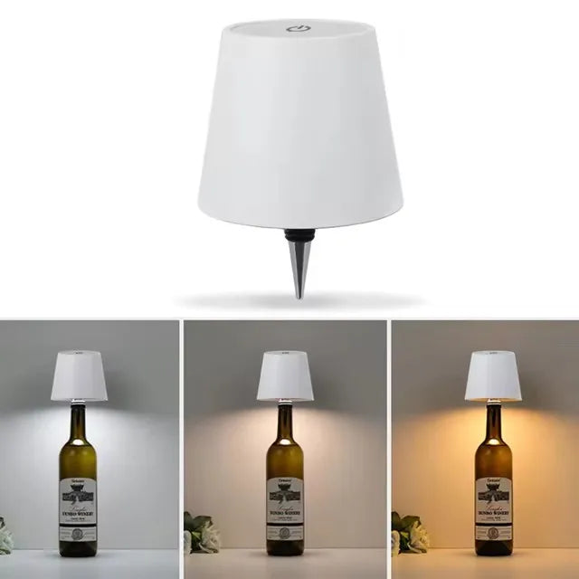 Wireless Bottle Table Lamp Touch Control of 3 Colors and Stepless Dimming Night Lamp Suitable for Bar Wine Bottles Desk Lights tableandwalllamps