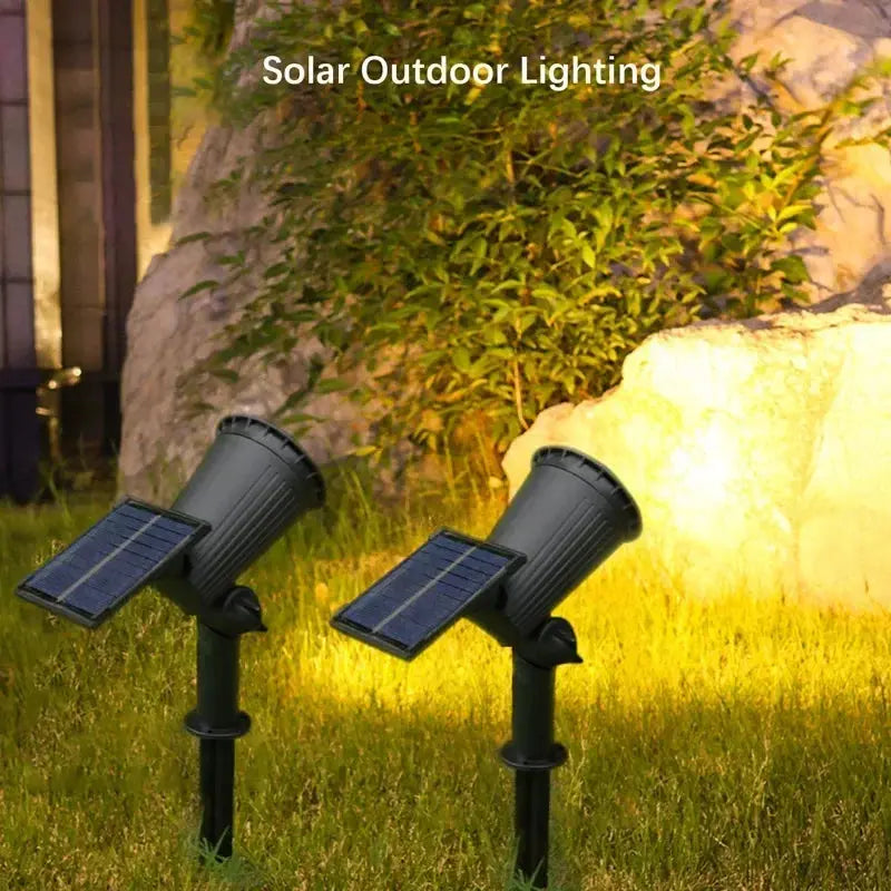 9 LED Solar Spotlights Outdoor IP65 Waterproof Brightness Adjustable Spot Light Garden Backyard Driveway Patio Decor Lamp tableandwalllamps