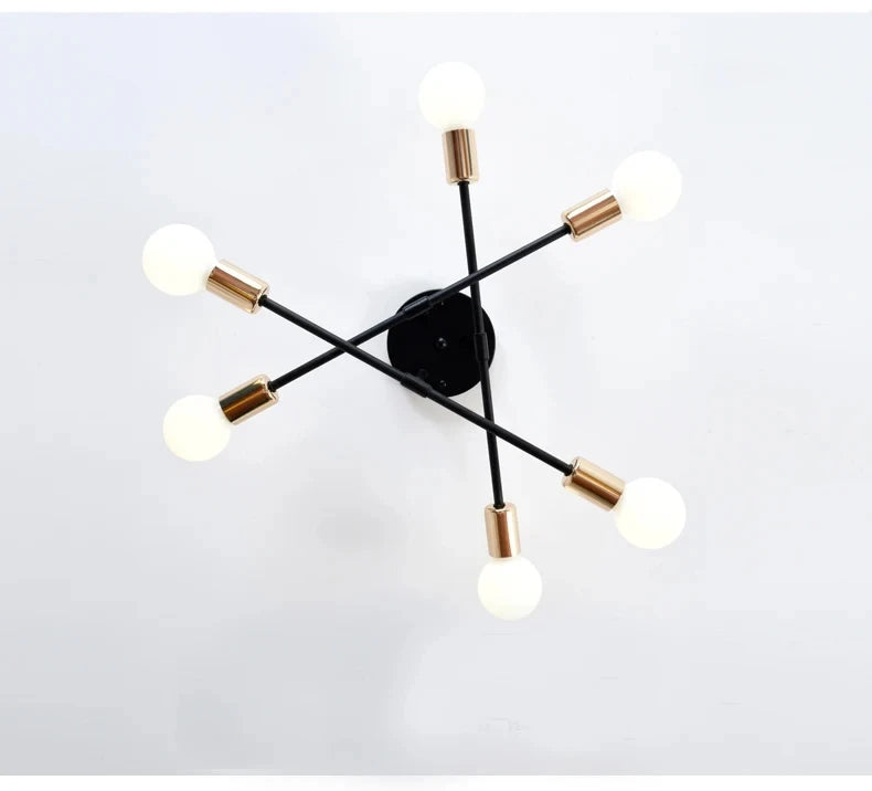 Nordic Minimalist Pendant Light Ceiling Lamp LED Chandelier Suitable for Bedrooms Living Rooms Black Gold Lighting Decoration