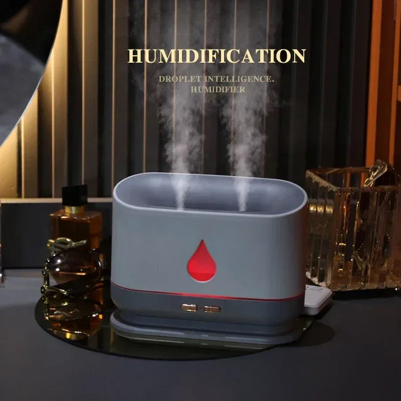 1000ML Ultrasonic Air Humidifier Aromatherapy Humidifiers Diffusers Wireless Double Spray Home Bedroom Essential Oils Diffuser tableandwalllamps