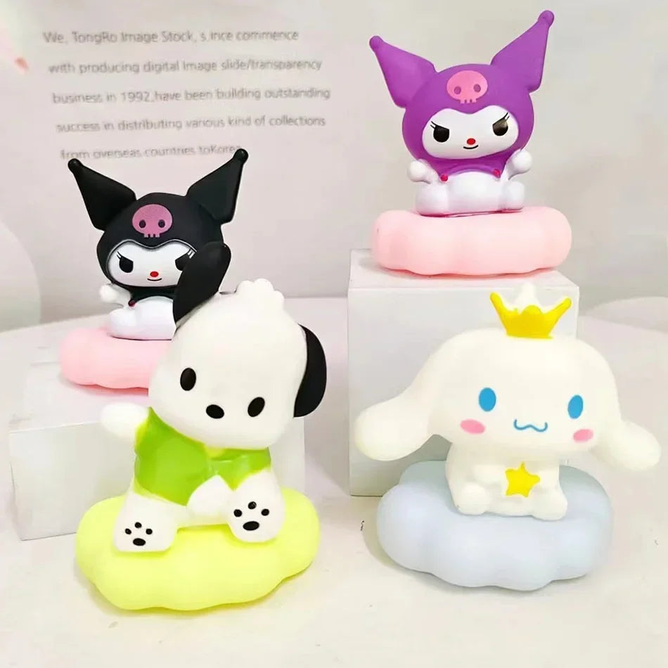 Anime Sanrio Hello Kitty Kuromi Cinnamoroll Melody Night Light Glowing Children Toy Bedside Lamp Kawaii Cute Kids Birthday Gift tableandwalllamps