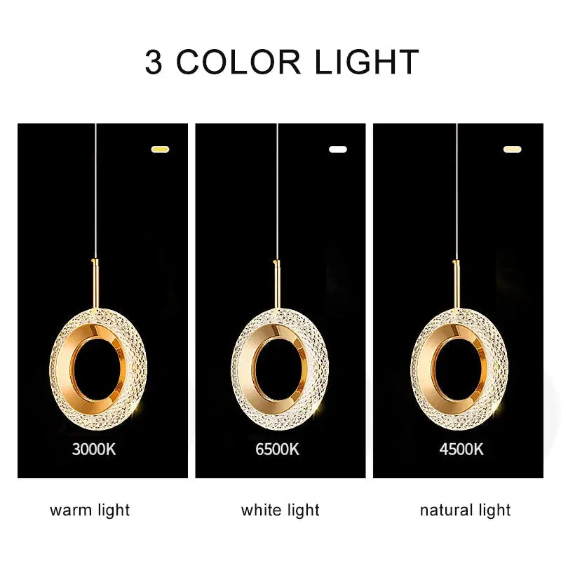 Nordic Ring LED Pendant Lights Indoor Hanging Lamp Room Decor For Bedside Bedroom Living Room Modern Pendant Lamp tableandwalllamps