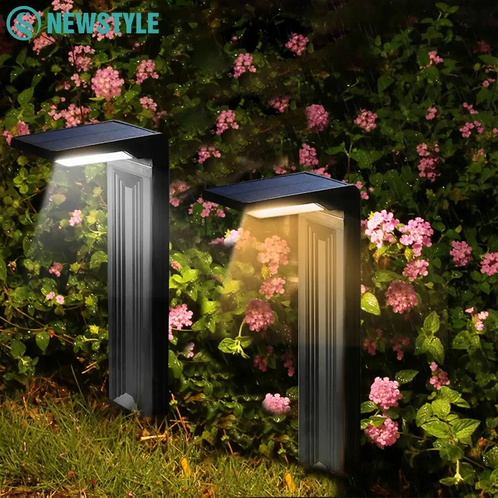 Solar Lights Outdoor Garden Decoration LED Solar Landscape Lights Waterproof Pathway Bollard Lawn Lights Yard Walkway Warm/White tableandwalllamps