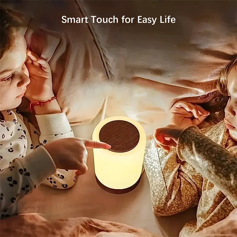 Smart LED Night Light,Portable Touch Control Table Lamp,USB Rechargeable RGB Changing room decor for Kids Bedroom Camping tableandwalllamps