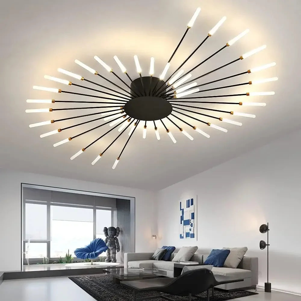 Modern Ceiling Chandelier Kitchen Lighting Nordic Home Decor Decorative Lamps  with Remote Control for Bedroom Living Room