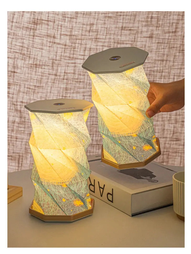 Starry Night Light Folding Paper Light Creative Birthday Companion Gift Gift Cultural and Creative Gift Reading Light tableandwalllamps