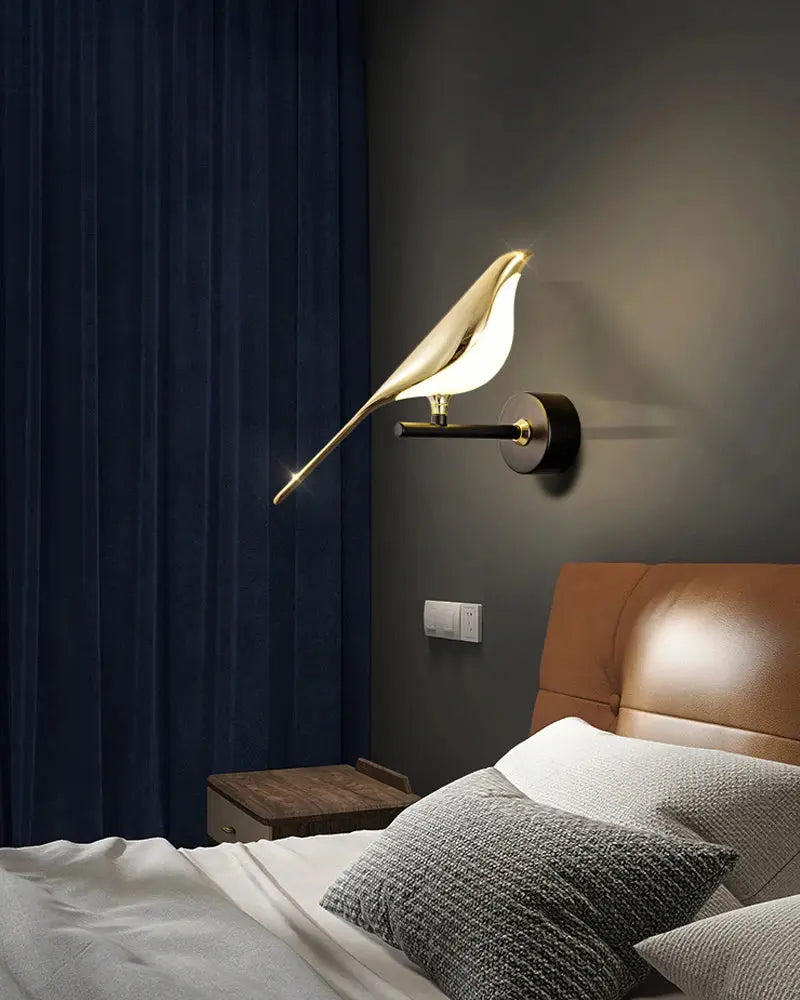 Magpie Bird LED Wall Lamps with Plug for Bedside Bedroom 360° Rotation Indoor LED Wall Lights Fixture Wall Sconce Home AC85-265V tableandwalllamps