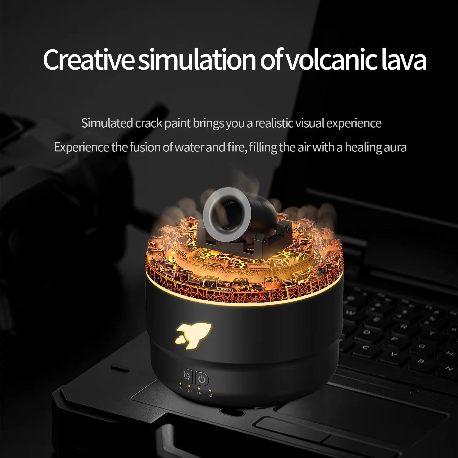 2024 New Creative Fort Aromatherapy Machine Household Lava Crack Humidifier Hotel Essential Oil Diffuser Aromatherapy Machine tableandwalllamps