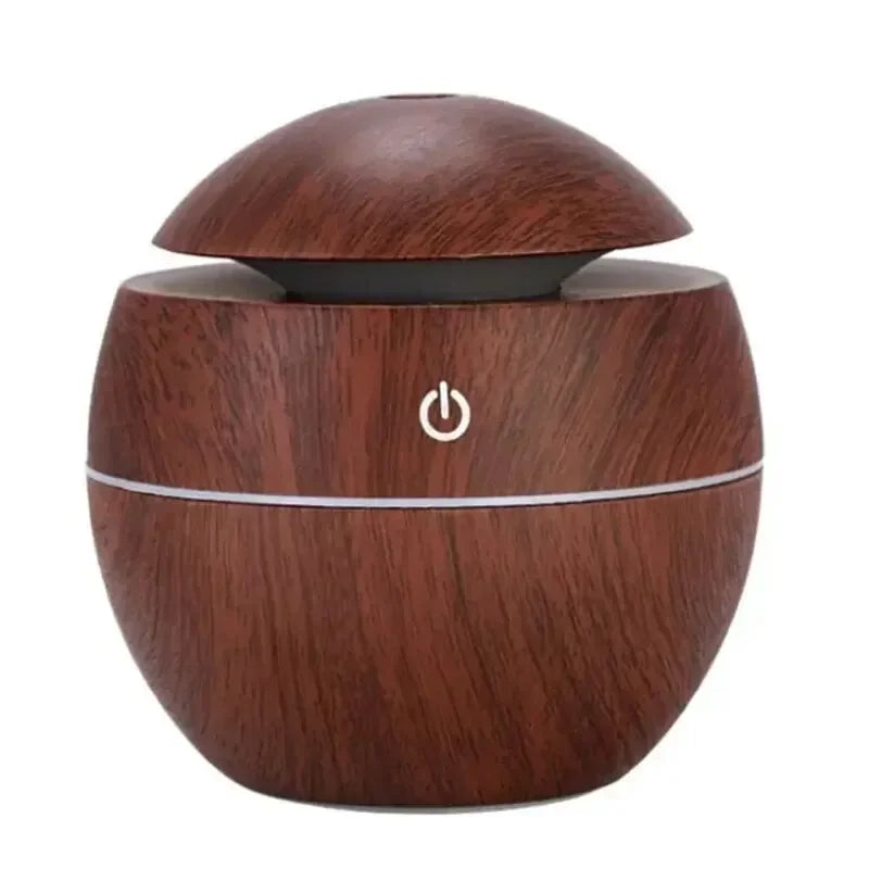 USB Ultrasonic Cool Mist Sprayer Essential Oil Fragrance Mini Home Wood Grain Air Humidifier Electric Air Aroma Diffuser Purifie tableandwalllamps