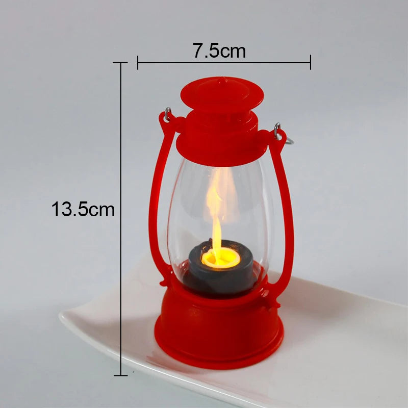 Calcifer Flameless Night Light Halloween Retro Decorative Candle Light Cartoon Anime Kerosene Lamp Bedroom Bedside Table Lamp tableandwalllamps