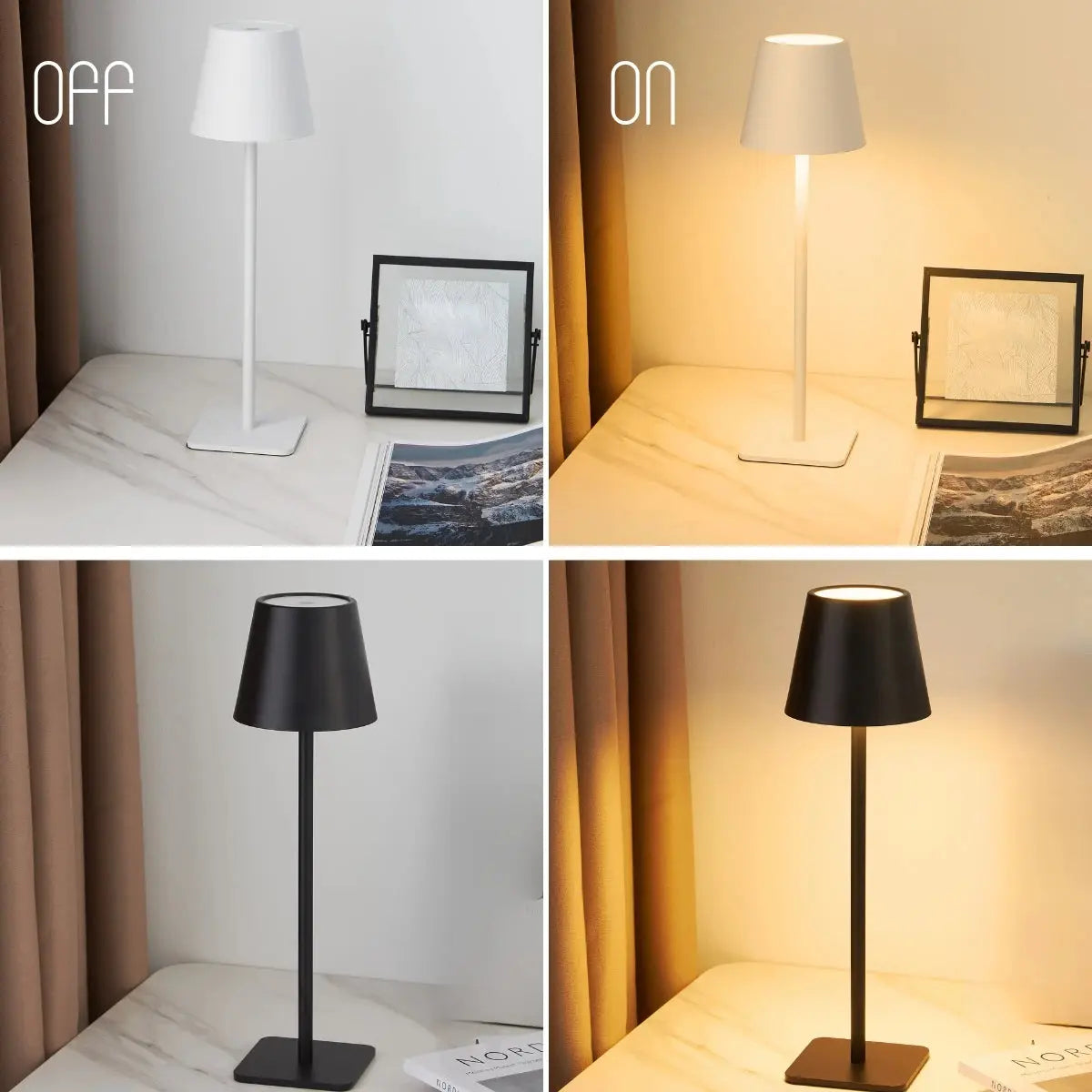 Bedroom Lamp USB Rechargeable LED Touch Light Lighting 3colors Wireless Wine Bottle Night Light For Bar Restaurant Table Lamp tableandwalllamps