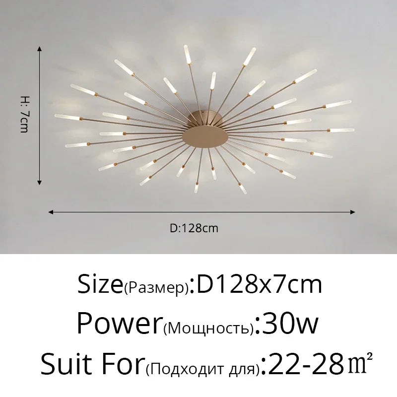 Modern Ceiling Chandelier Kitchen Lighting Nordic Home Decor Decorative Lamps  with Remote Control for Bedroom Living Room