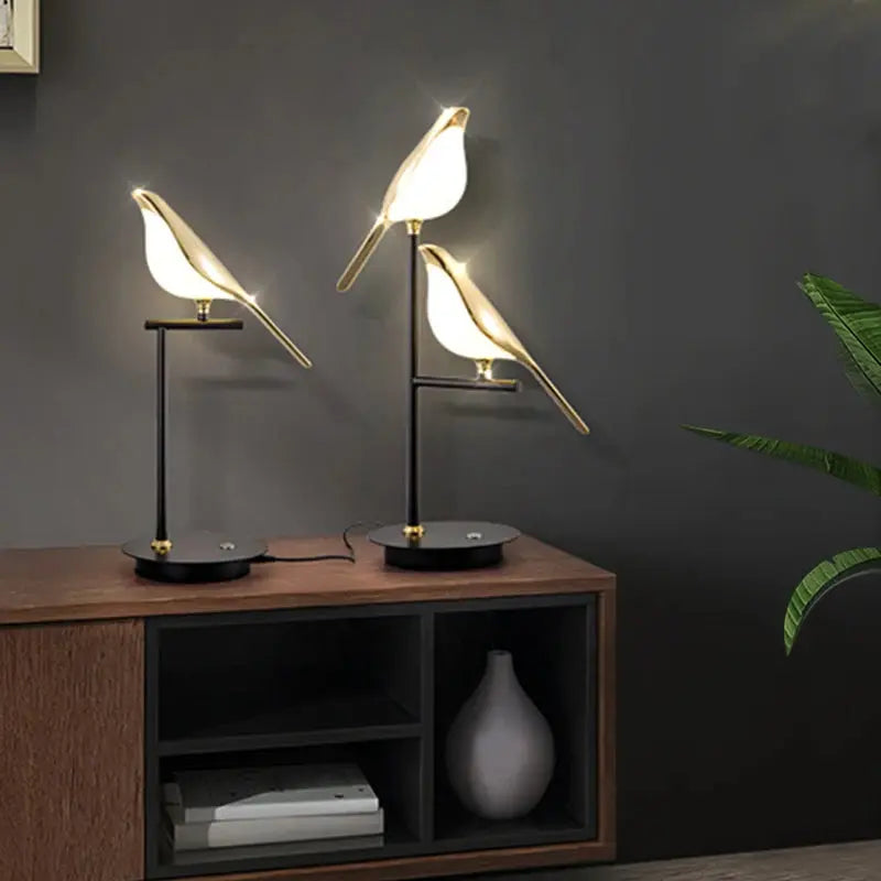 Modern LED table lamp Magpie bird model Reading lamp indoor lighting bedroom bedside living room for home decor desk lights tableandwalllamps