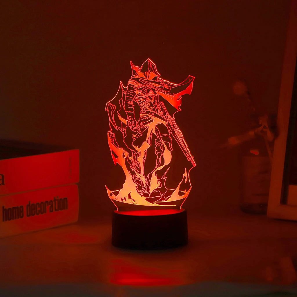 Omen Valorant Game Figure Acrylic Board Luminous Base For Kid Home Room Night Light Anime Led 3D Lamp Christmas Decor Gift Viper tableandwalllamps