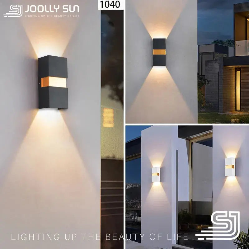 JoollySun Wall Light Outdoor Lamp Home Decor Lighting for Balcony Garden LED Waterproof Aluminium Modern Wall Mounted Sconces tableandwalllamps