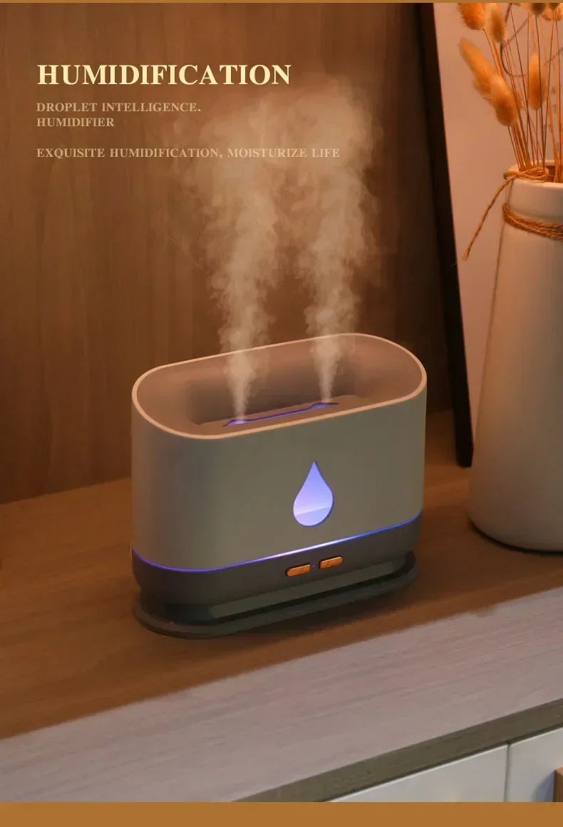 1000ML Ultrasonic Air Humidifier Aromatherapy Humidifiers Diffusers Wireless Double Spray Home Bedroom Essential Oils Diffuser tableandwalllamps