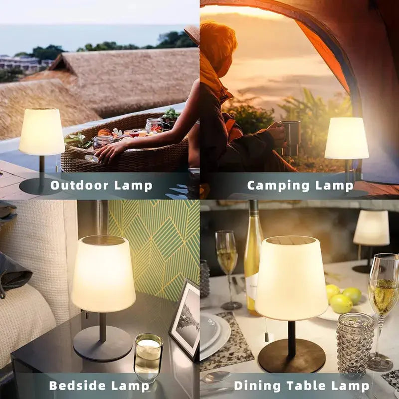 Portable LED Cordless Table Light Rechargeable Battery operated Desk lamp Night Light with Metal Outdoor Lamp for Table or Patio tableandwalllamps