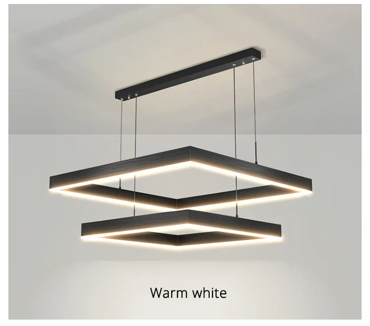 New modern Ceiling chandelier living room concise pendent lamp  dining room square Nordic lamps led Ceiling living room lights