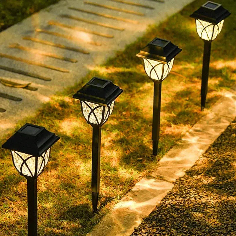 8 Pack Solar Yard Lights Bright Lawn Lights Outdoor Waterproof Led Solar Pathway Lights Landscape Path Lights tableandwalllamps