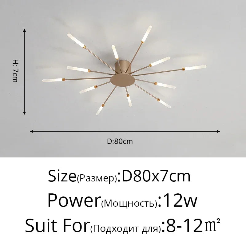 Modern Ceiling Chandelier Kitchen Lighting Nordic Home Decor Decorative Lamps  with Remote Control for Bedroom Living Room