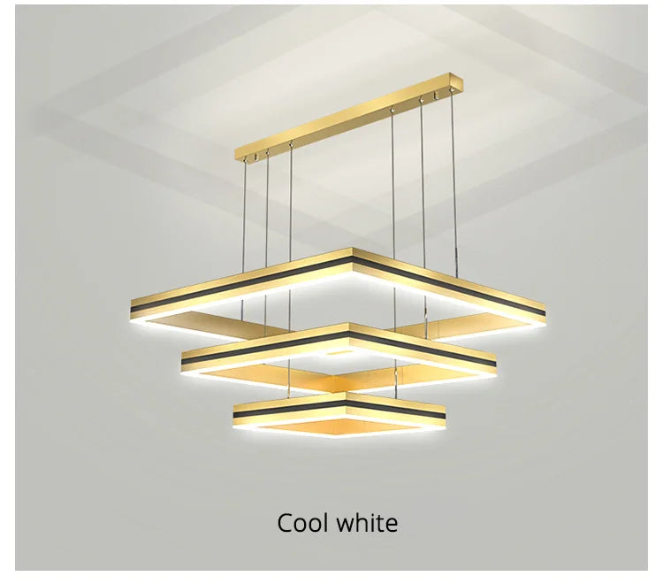 New modern Ceiling chandelier living room concise pendent lamp  dining room square Nordic lamps led Ceiling living room lights