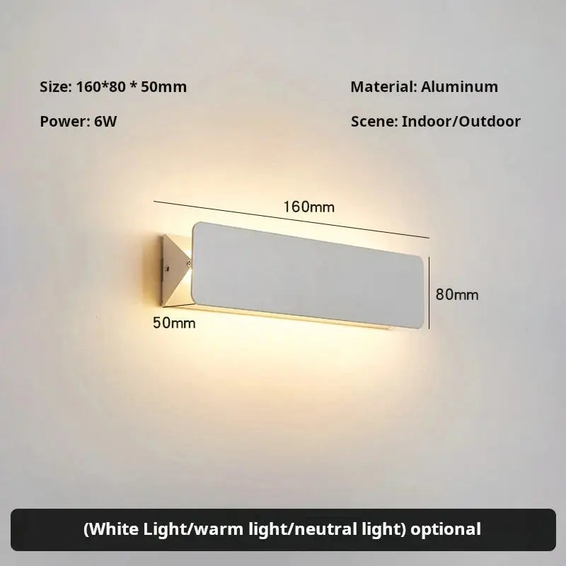 Indoor LED Wall Lamp Adjustable Angle Aluminum Alloy Wall Light Home Living Room Bedroom Vanity Mirror Bedside Lights tableandwalllamps