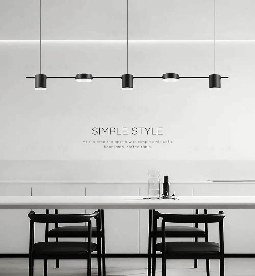 Modern Minimalist Pendant Light LED Strips Hanging Lamp Luxury Chandelier Lighting Fixture for Kitchen Bar Dining Room Table