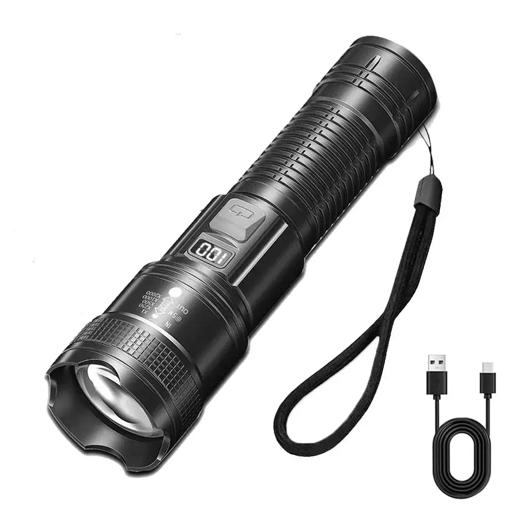 1600000 LM Super Bright Flashlight USB Rechargeable LED Long Range Tactical Torch Outdoor Waterproof Camping Fishing Lantern tableandwalllamps