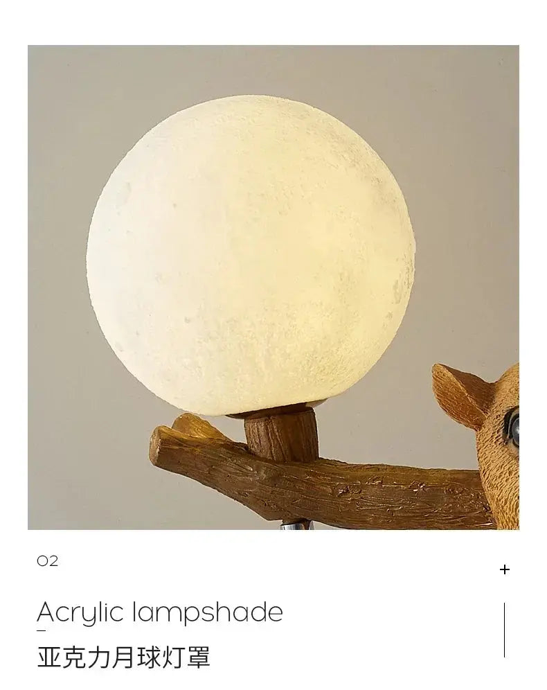 Bedside Lamp Table Lamp Children Desk Lamps Nordic Modern Creative for Living Room Bedroom Cute Decoration Squirrel Cartoon LED tableandwalllamps