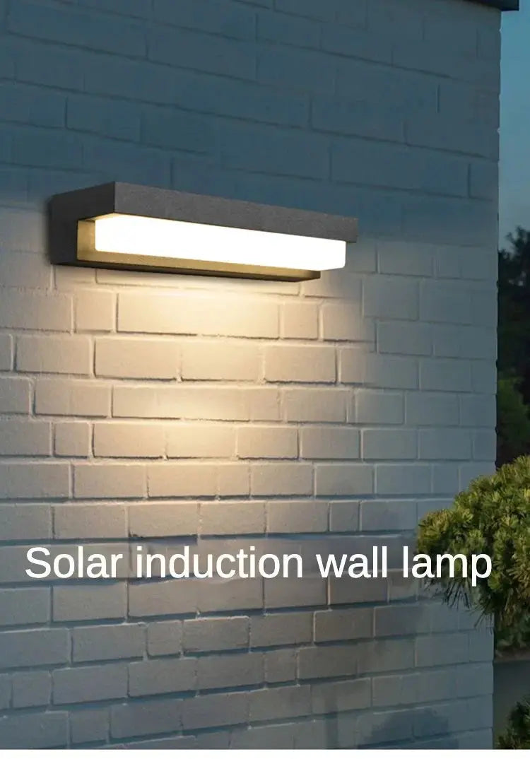 Solar LED Wall Light IP65 Waterproof Outdoor Wall Lamp with Motion Sensor Garden Balcony Decor Villa Door Number Indoor Lighting tableandwalllamps