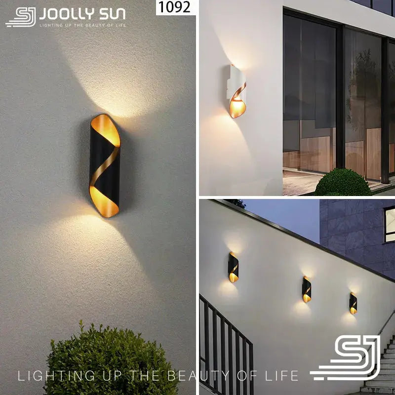 JoollySun Wall Light Outdoor Lamp Home Decor Lighting for Balcony Garden LED Waterproof Aluminium Modern Wall Mounted Sconces tableandwalllamps