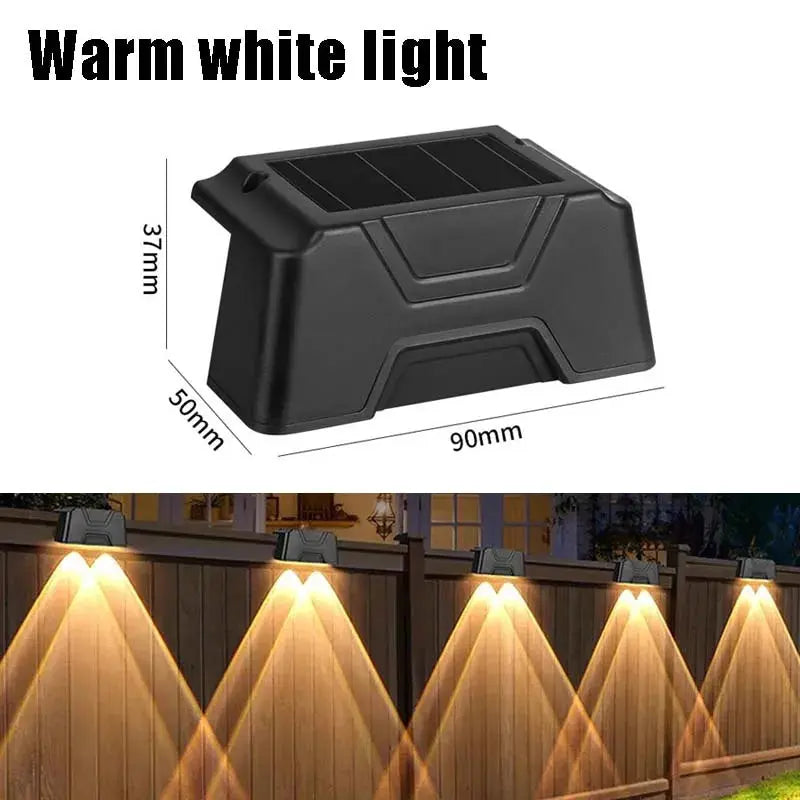 1/4/8/12/16 Pcs LED Solar Lights Outdoor IP65 Waterproof  Decorative Lamp Wall Stairs Atmosphere Light for Fence Garden Decor tableandwalllamps