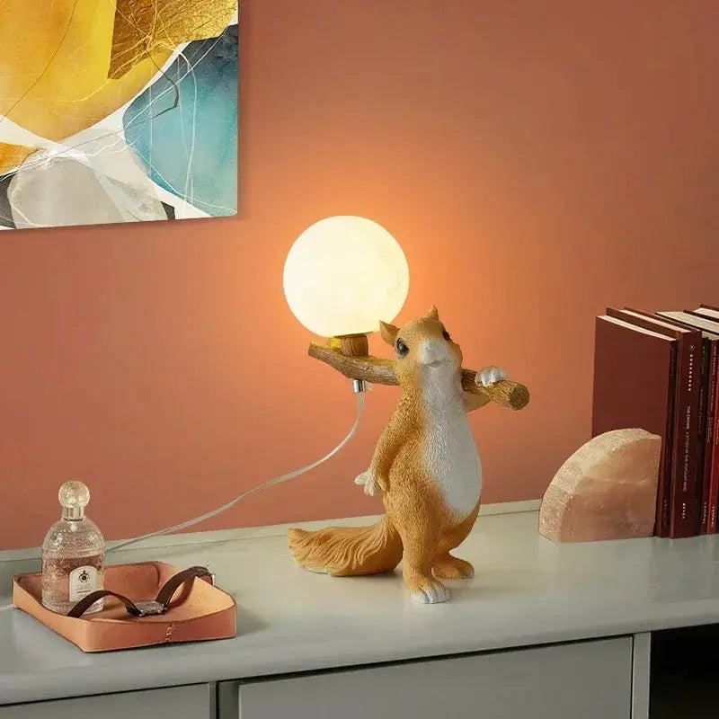 Bedside Lamp Table Lamp Children Desk Lamps Nordic Modern Creative for Living Room Bedroom Cute Decoration Squirrel Cartoon LED tableandwalllamps