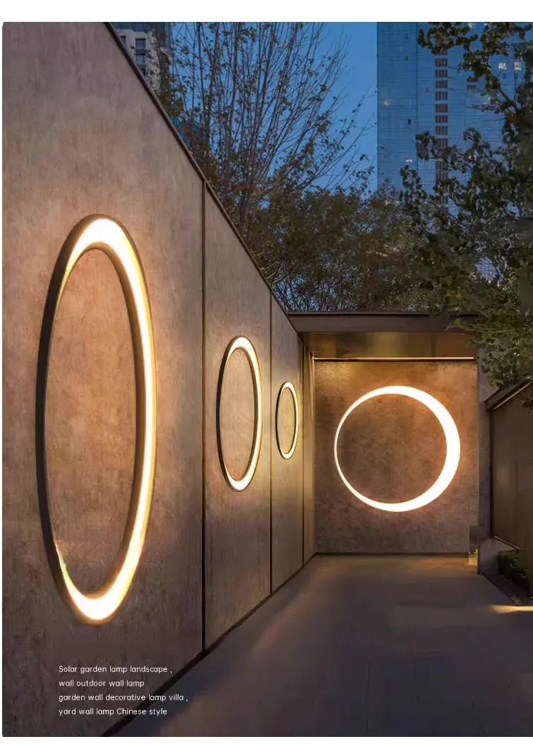 Modern wall light, outdoor patio light, Moon, ip65, waterproof, creative porch trim, round light, 110v220v stainless steel tableandwalllamps