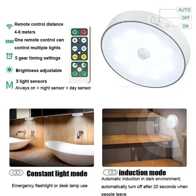 Xiaomi Night Lamp With Motion Sensor Rechargeable LED USB Wireless Light 3 Colors Remote Control For Room Bedside Table Kitchen tableandwalllamps