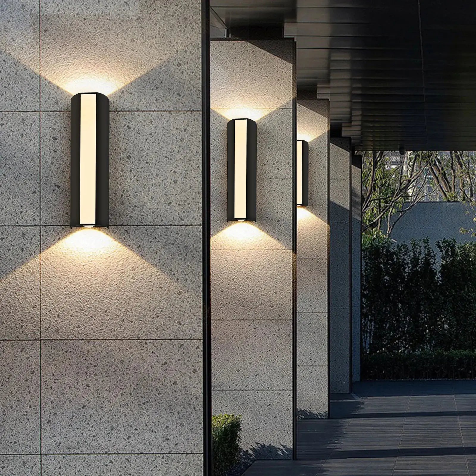 Long Wall Light outdoor Waterproof Modern Long Strip LED lighting wall lamp IP66 Garden AC 85-256v outdoorDecoration tableandwalllamps