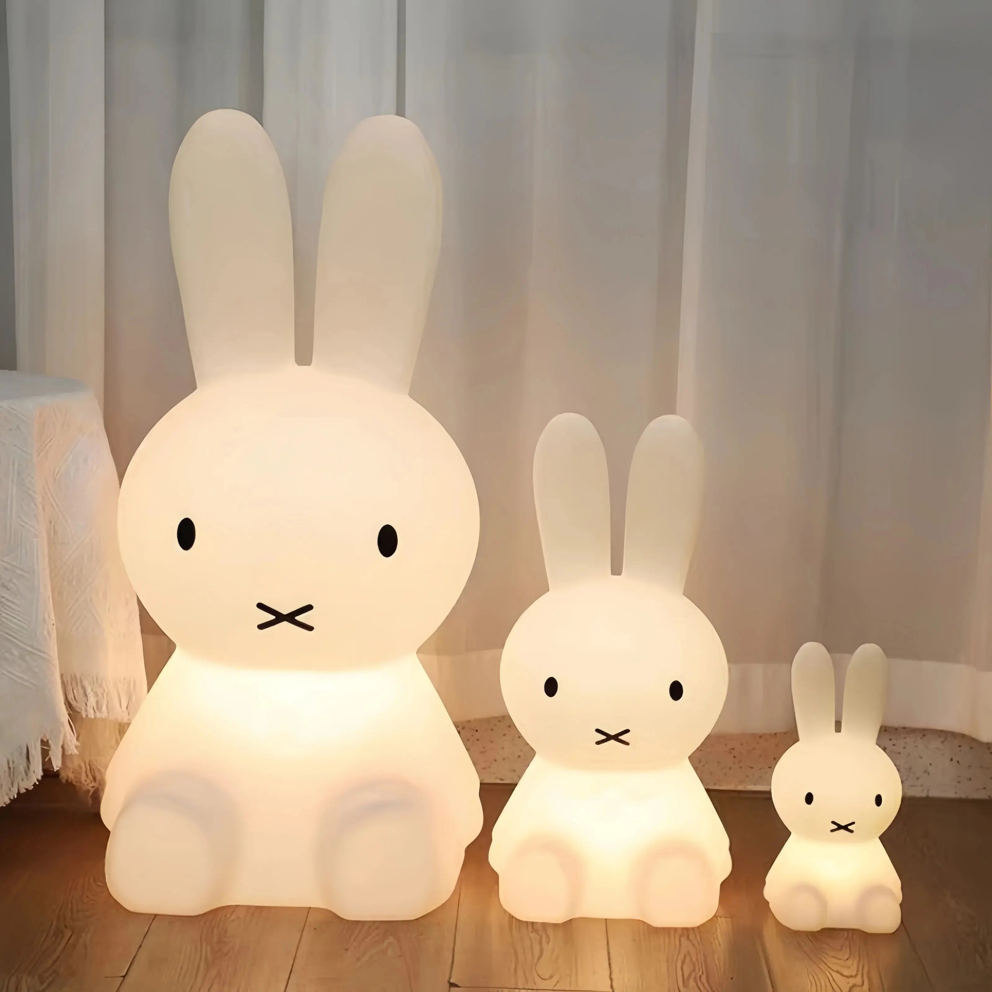 Hot Creative Rabbit Bears Bedroom Bedhead Nightlight Ins Rechargeable Table Lamp Bedroom Children Bedside Lamp Christmas Gifts tableandwalllamps