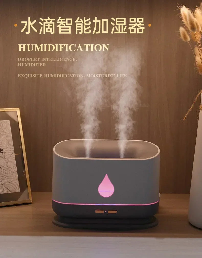 1000ML Ultrasonic Air Humidifier Aromatherapy Humidifiers Diffusers Wireless Double Spray Home Bedroom Essential Oils Diffuser tableandwalllamps